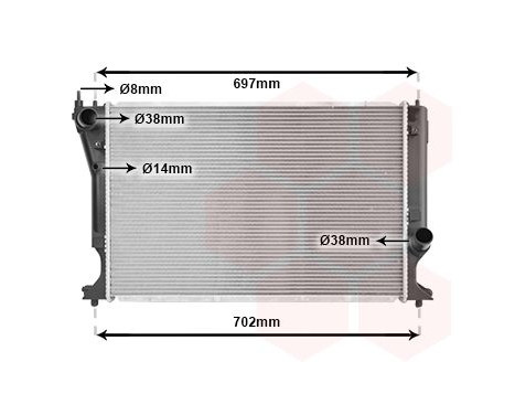 Radiator, engine cooling 53002399 International Radiators, Image 2