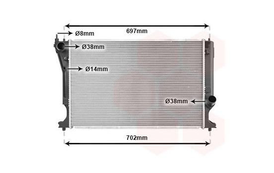Radiator, engine cooling 53002399 International Radiators, Image 2