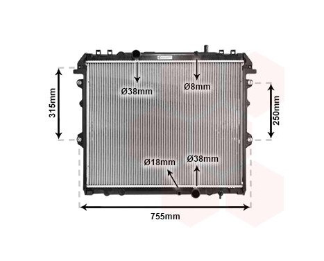 Radiator, engine cooling 53002432 International Radiators, Image 2