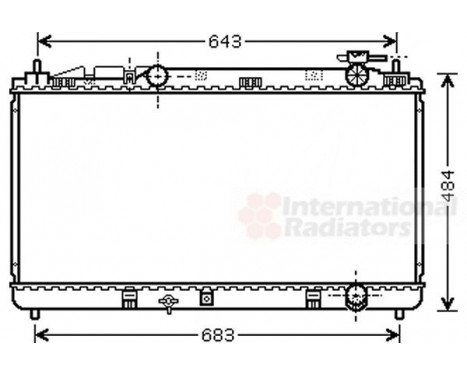 Radiator, engine cooling 53002598 Van Wezel, Image 2