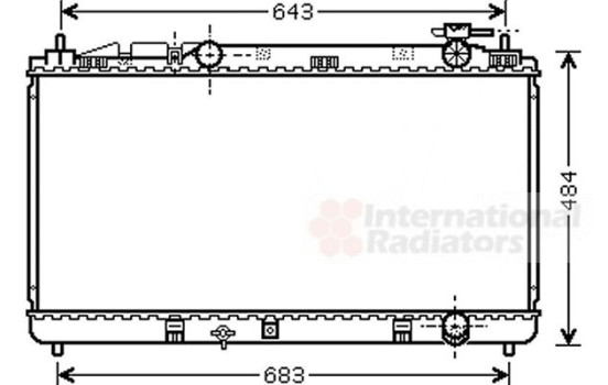 Radiator, engine cooling 53002598 Van Wezel, Image 2