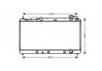 Radiator, engine cooling 53002598 Van Wezel