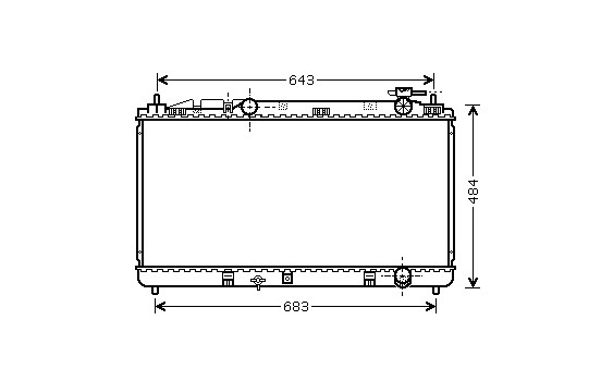 Radiator, engine cooling 53002598 Van Wezel