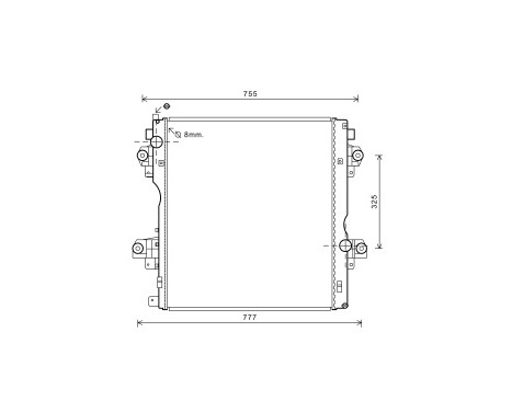 Radiator, engine cooling 53002603 Van Wezel