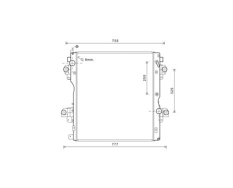 Radiator, engine cooling 53002604 International Radiators