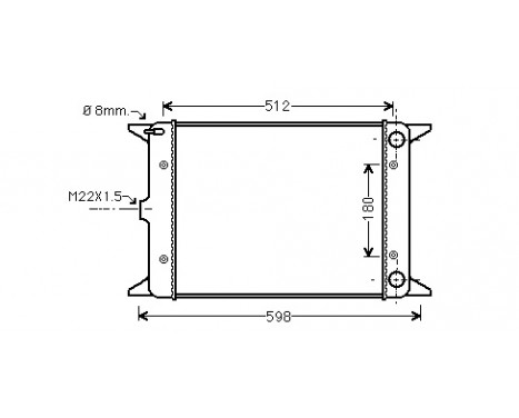 Radiator, engine cooling 58002005 International Radiators