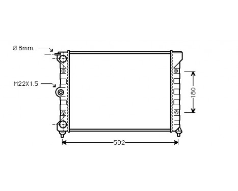 Radiator, engine cooling 58002011 International Radiators