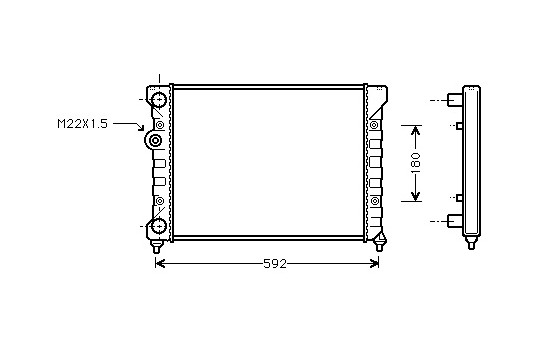 Radiator, engine cooling 58002029 International Radiators