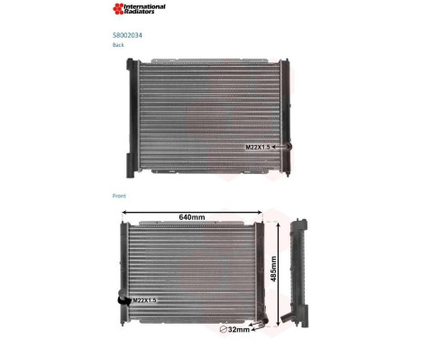 Radiator, engine cooling 58002034 International Radiators, Image 3
