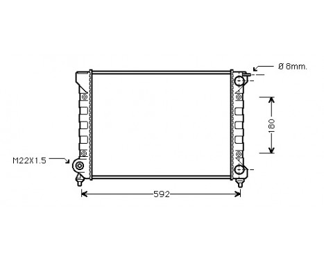 Radiator, engine cooling 58002045 International Radiators, Image 2