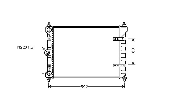 Radiator, engine cooling 58002095 International Radiators