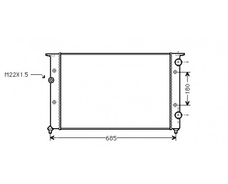 Radiator, engine cooling 58002102 International Radiators