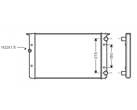 Radiator, engine cooling 58002105 International Radiators