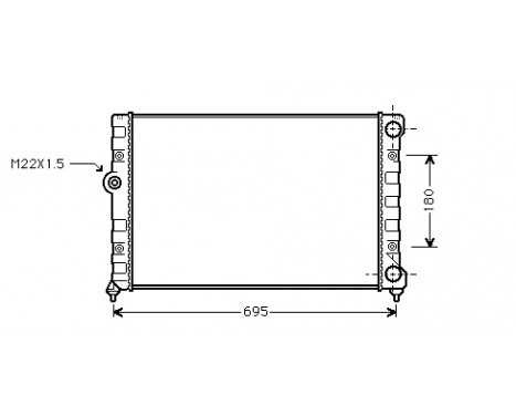 Radiator, engine cooling 58002109 International Radiators