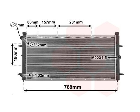 Radiator, engine cooling 58002114 International Radiators, Image 2