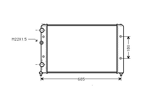 Radiator, engine cooling 58002115 International Radiators