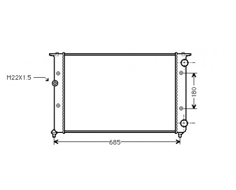 Radiator, engine cooling 58002116 International Radiators
