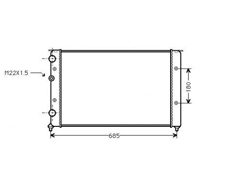 Radiator, engine cooling 58002124 International Radiators