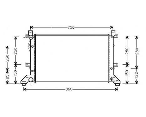 Radiator, engine cooling 58002155 International Radiators