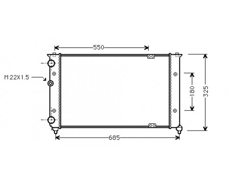 Radiator, engine cooling 58002156 International Radiators, Image 2