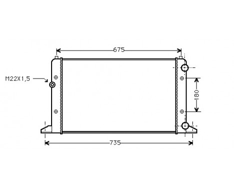 Radiator, engine cooling 58002160 International Radiators