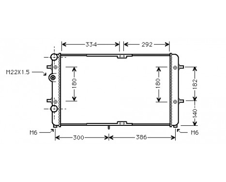 Radiator, engine cooling 58002180 International Radiators