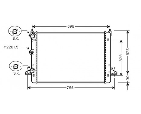Radiator, engine cooling 58002184 International Radiators