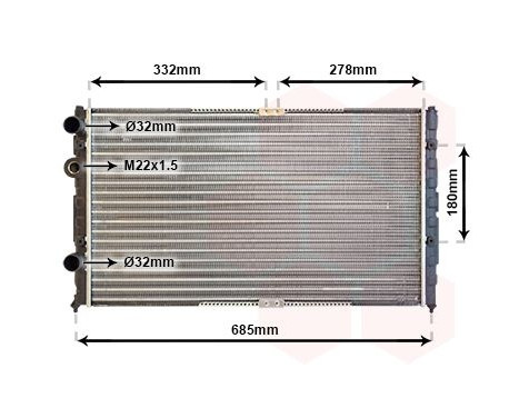Radiator, engine cooling 58002191 International Radiators, Image 2