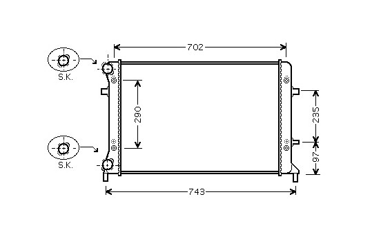 Radiator, engine cooling 58002228 International Radiators
