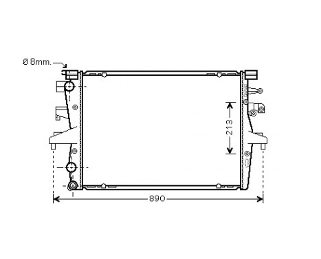 Radiator, engine cooling 58002230 International Radiators