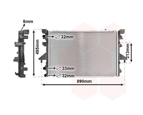 Radiator, engine cooling 58002230 International Radiators, Image 2