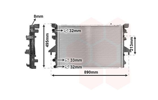 Radiator, engine cooling 58002230 International Radiators, Image 2