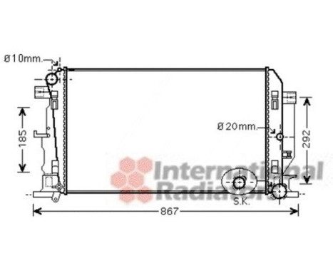 Radiator, engine cooling 58002282 International Radiators, Image 2
