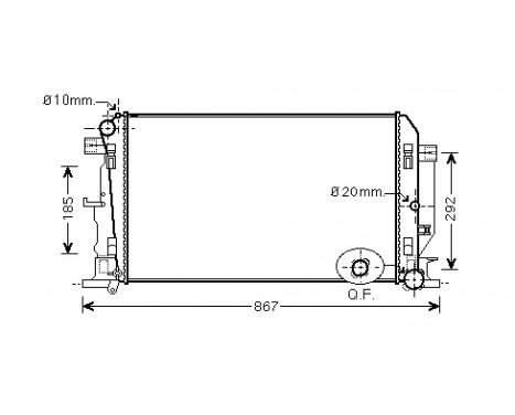 Radiator, engine cooling 58002282 International Radiators
