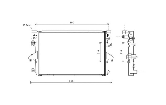 Radiator, engine cooling 58002317 International Radiators