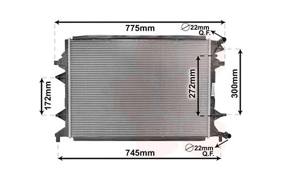 Radiator, engine cooling 58002370 International Radiators
