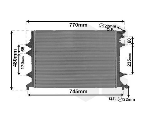 Radiator, engine cooling 58012714 International Radiators