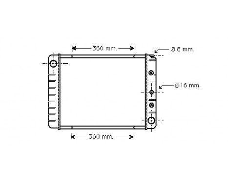 Radiator, engine cooling 59002039 International Radiators