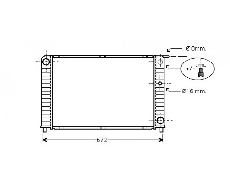 Radiator, engine cooling 59002088 International Radiators