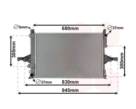 Radiator, engine cooling 59002114 International Radiators