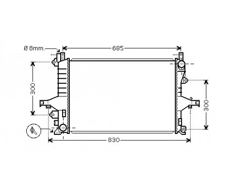 Radiator, engine cooling 59002114 International Radiators, Image 2