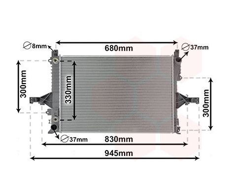 Radiator, engine cooling 59002115 International Radiators, Image 2