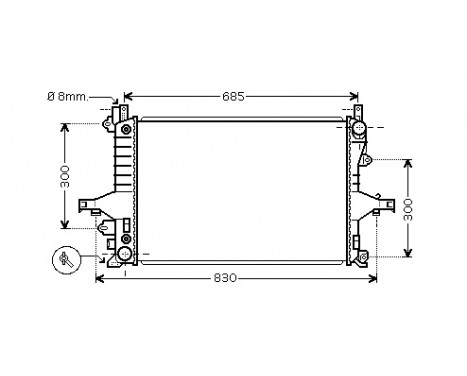 Radiator, engine cooling 59002115 International Radiators