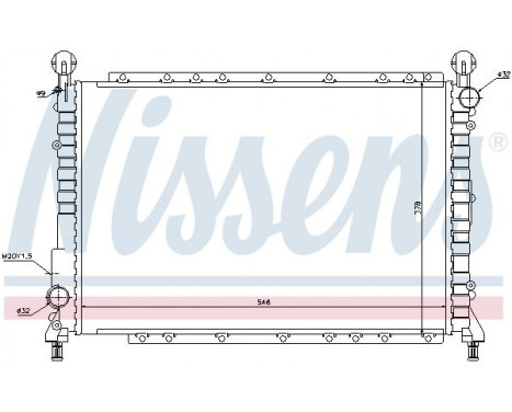 Radiator, engine cooling 60034 Nissens