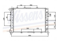 Radiator, engine cooling 60041 Nissens