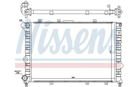 Radiator, engine cooling 60041 Nissens, Image 2