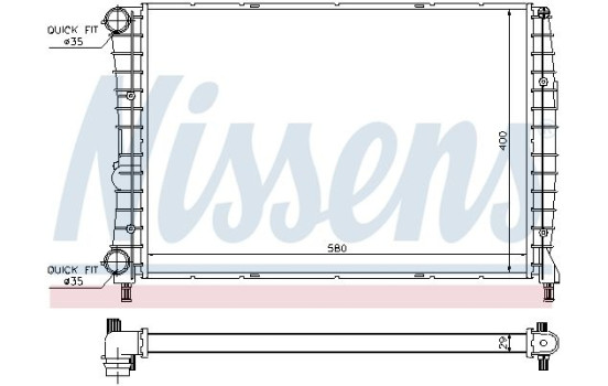 Radiator, engine cooling 60060 Nissens