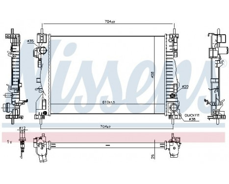 Radiator, engine cooling 60062 Nissens, Image 5