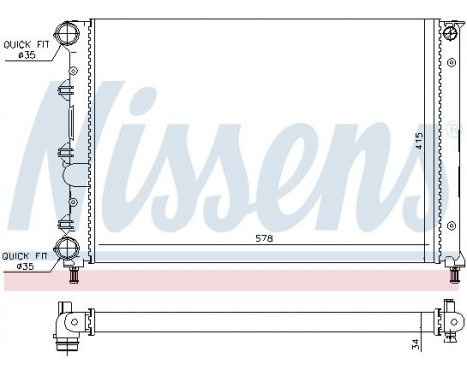 Radiator, engine cooling 60071 Nissens