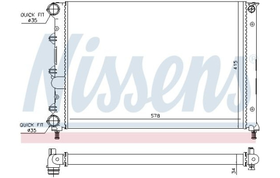 Radiator, engine cooling 60071 Nissens